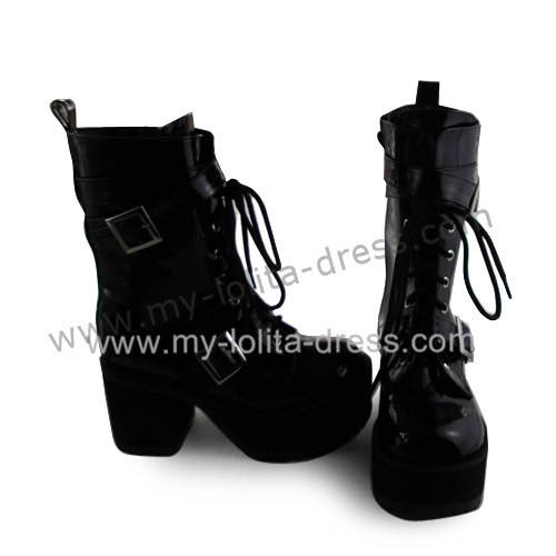 Black Bows Beads Lolita Princess Shoes