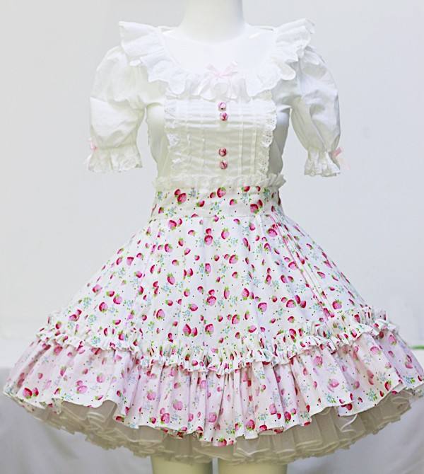 Sweet Strawberry Printed Lolita OP Dress