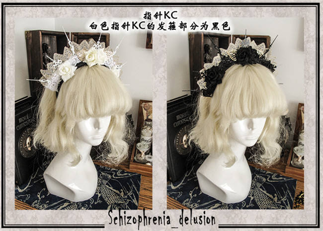 Gothic Rococo The Sick Rose Crown Headdress Set -Ready Made