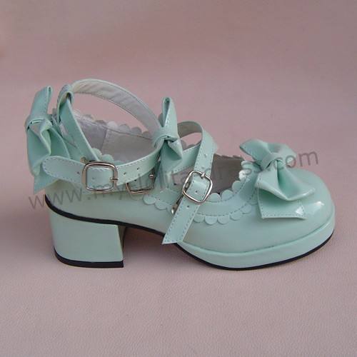 Beautiful Claret Matte Bows Lolita Shoes