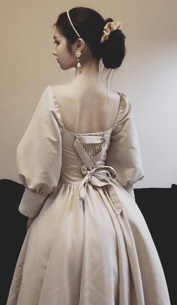 Gem Manor ~Elegant Vintage Lolita OP -Apricot L Size In Stock