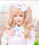 70cm Goldenrod Curls Lolita Wig with Two Ponytails