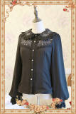 Rosary -High Density Thickening Chiffon Lolita Long Sleeves Blouse - 3 Colors Available-OUT