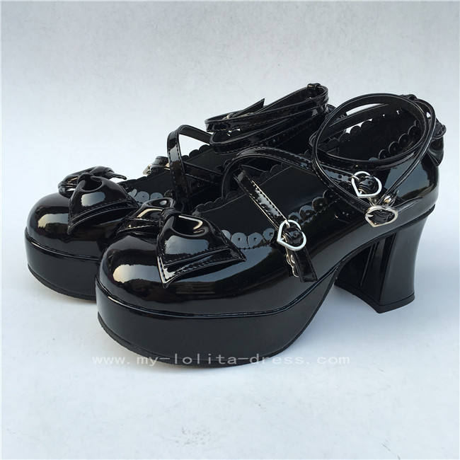Coffee Bow Lolita Shoes