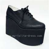 Black Velvet Lolita High Platform Lolita Shoes