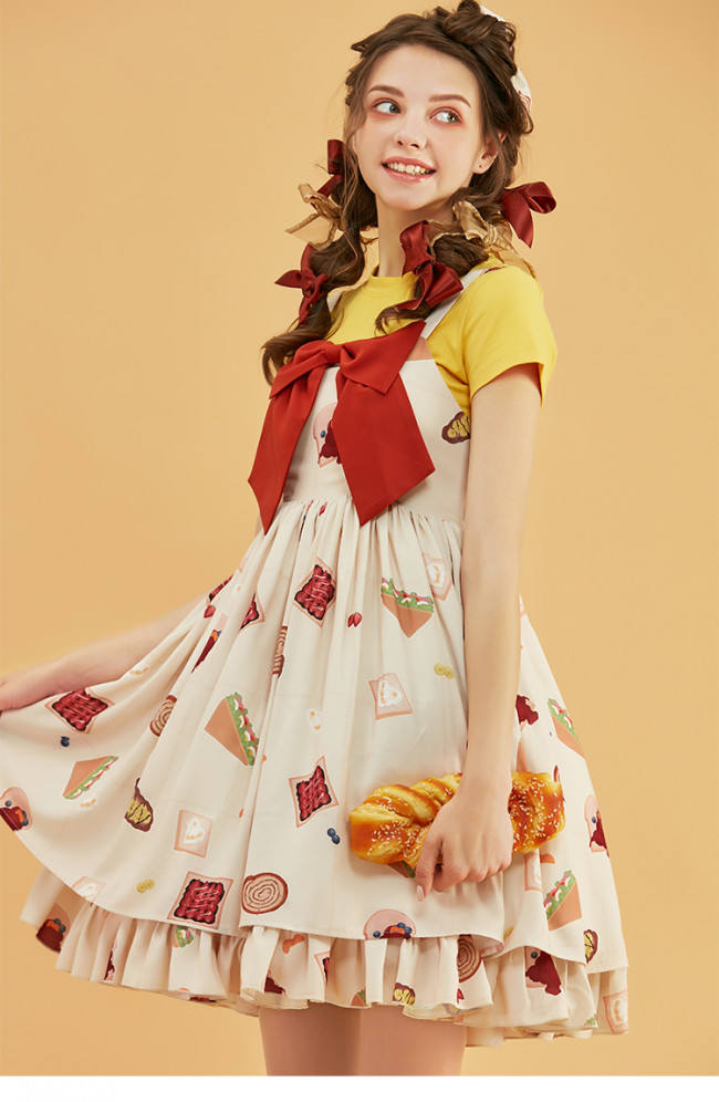 Remember To Eat Breakfast~ Sweet Lolita Jumper 2 Versions -Pre-order  Closed