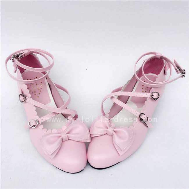 Classic Tea Party Shoes Purple Bow Lolita