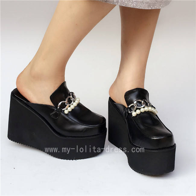 Sweet Matte Black Lolita High Platform