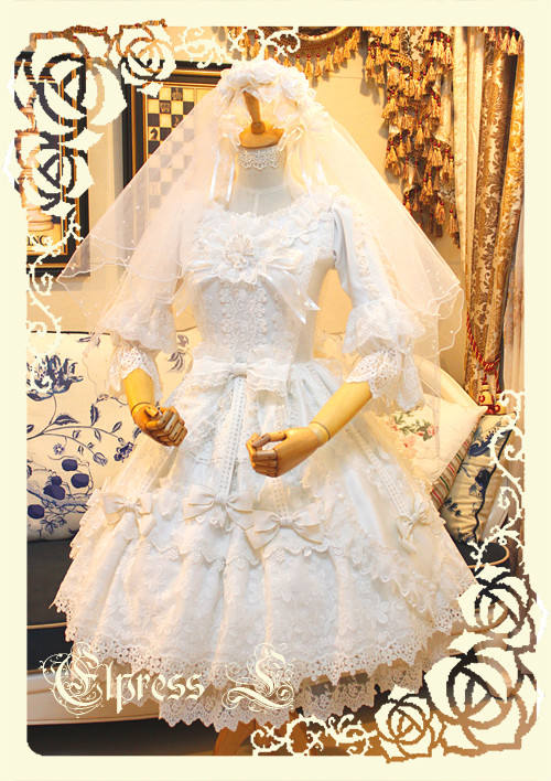 Elpress L Umbrella Leaf Lolita OP Dress out
