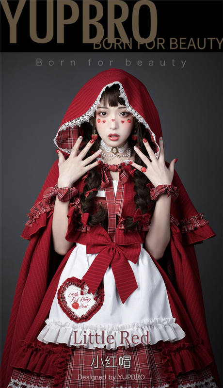 YUPBRO Lolita ~Little Red Riding Hood Soft Lolita JSK Fullset -Ready Made