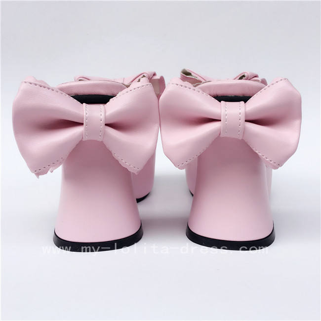 Sweet Pink Square Heels Lolita Sandals