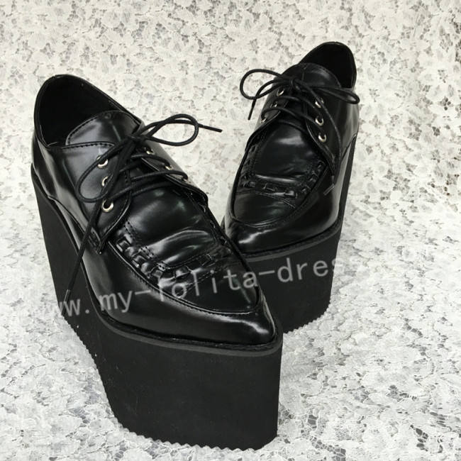 Sweet Matte Black Lolita High Platform
