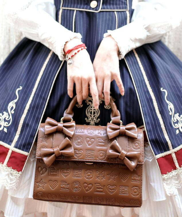 Embossed Chocolate Dessert Lolita Cross-body Bag/Handbag