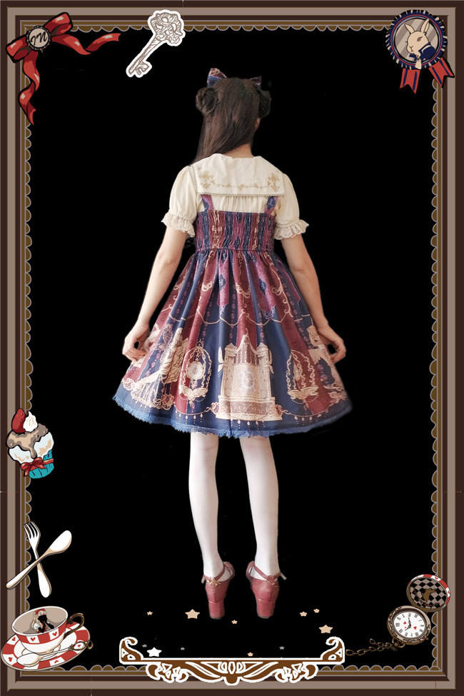 The Bell From Paradise~ Lolita Printed JSK+Headbow -Ready Made