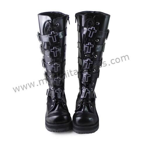 Gothic Punk Cross Decorated Lolita Boots