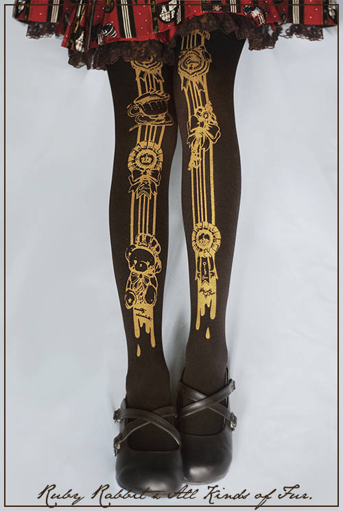 Ruby Rabbit~Chocoteddy 120D Velvet Lolita Tights