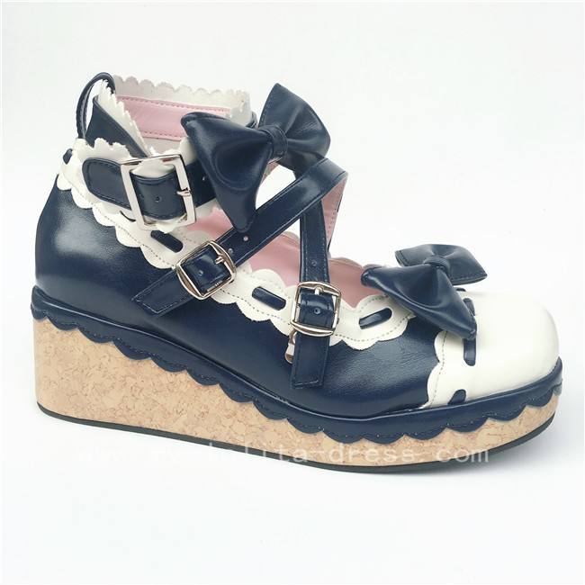 Shiny Purple Bows Lolita Shoes