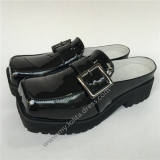 Glossy Black Lolita Flat Shoes