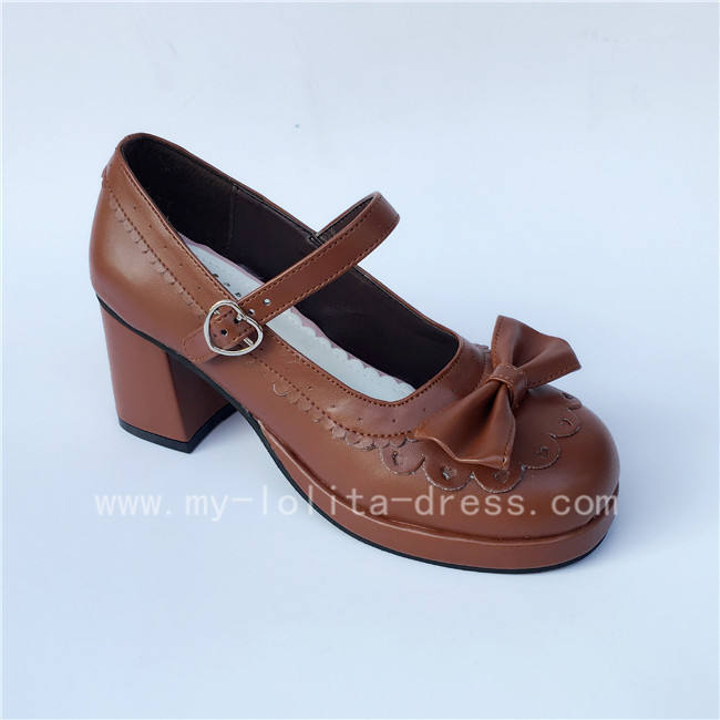 White Square Heels Lolita Shoes