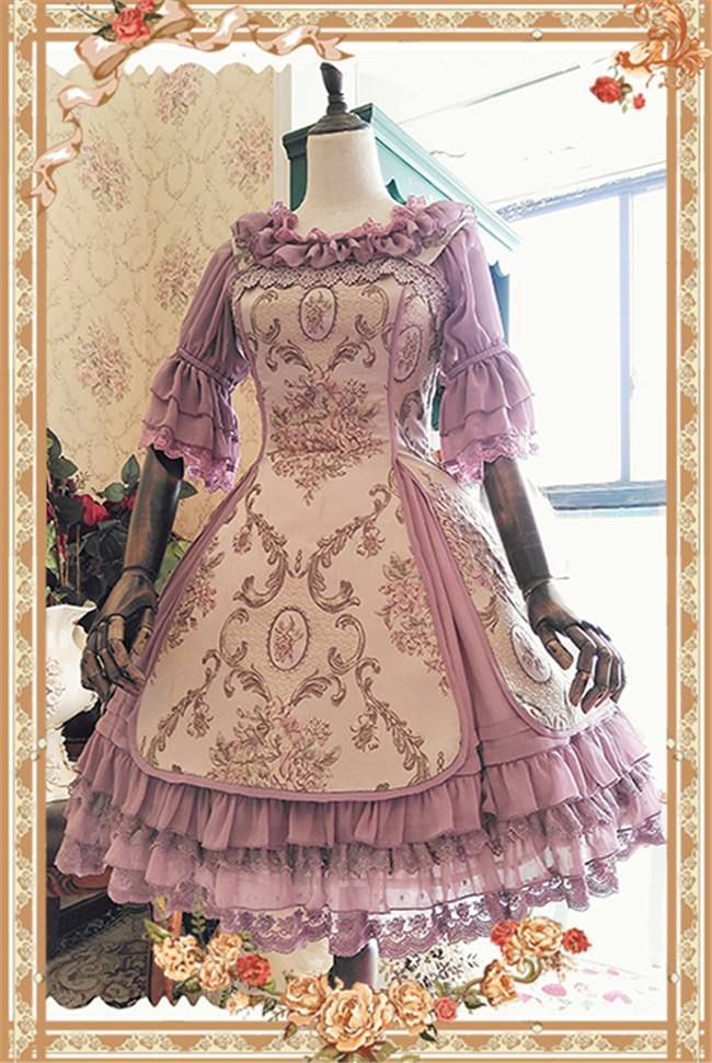 Infanta  -Windsor's afternoon tea- Three-dimensional Relief Lolita JSK + Chiffon Petticoat Set