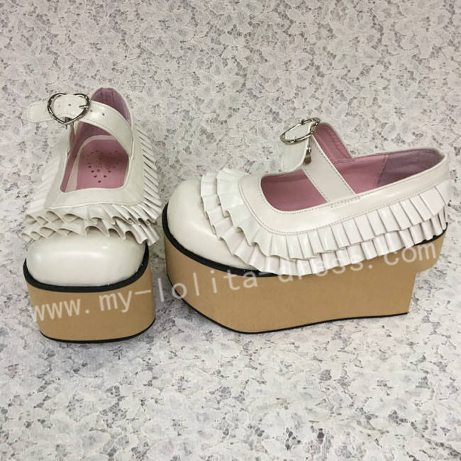 Glitter Black High Platform Lolita Shoes