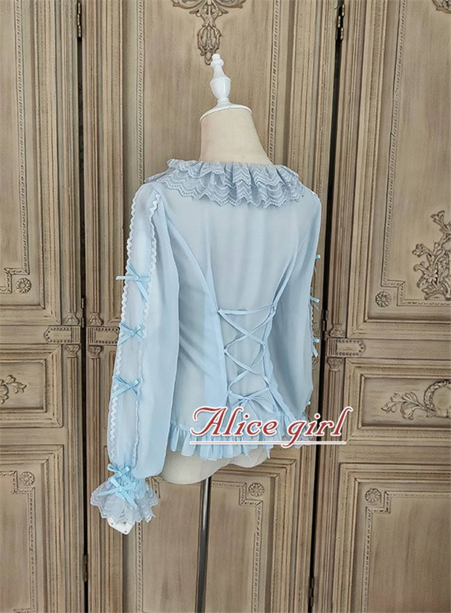 Alice Girl ~The Kitty's Tea Party Lolita Blouse -Pre-order