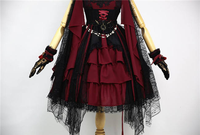 Nine Odes ~She Sings In The Mountain~ Gothic Lolita JSK -Ready Made