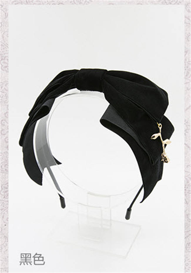 The Little Prince's Rose- Velvet Lolita Headbow -11 Colors