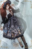 The Holy Cross~Gothic Lolita OP Short/Long Version + Detachable Collar+ Waist Belt -Ready Made