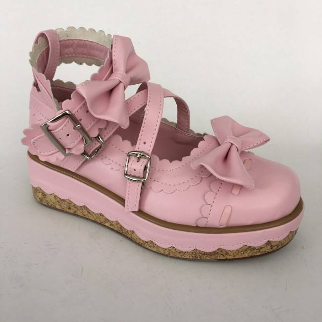 Shiny Purple Bows Lolita Shoes