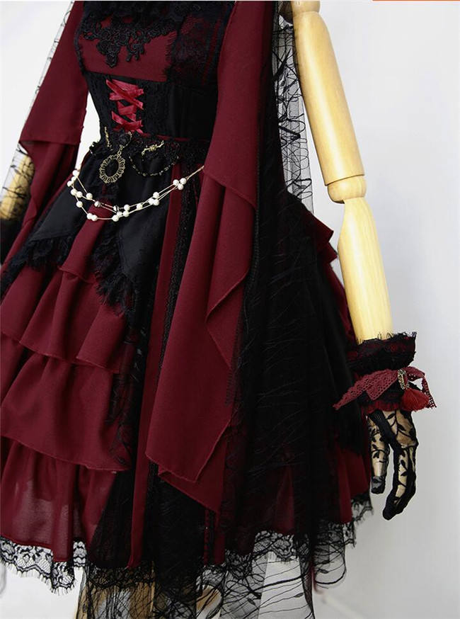 Nine Odes ~She Sings In The Mountain~ Gothic Lolita JSK -Ready Made