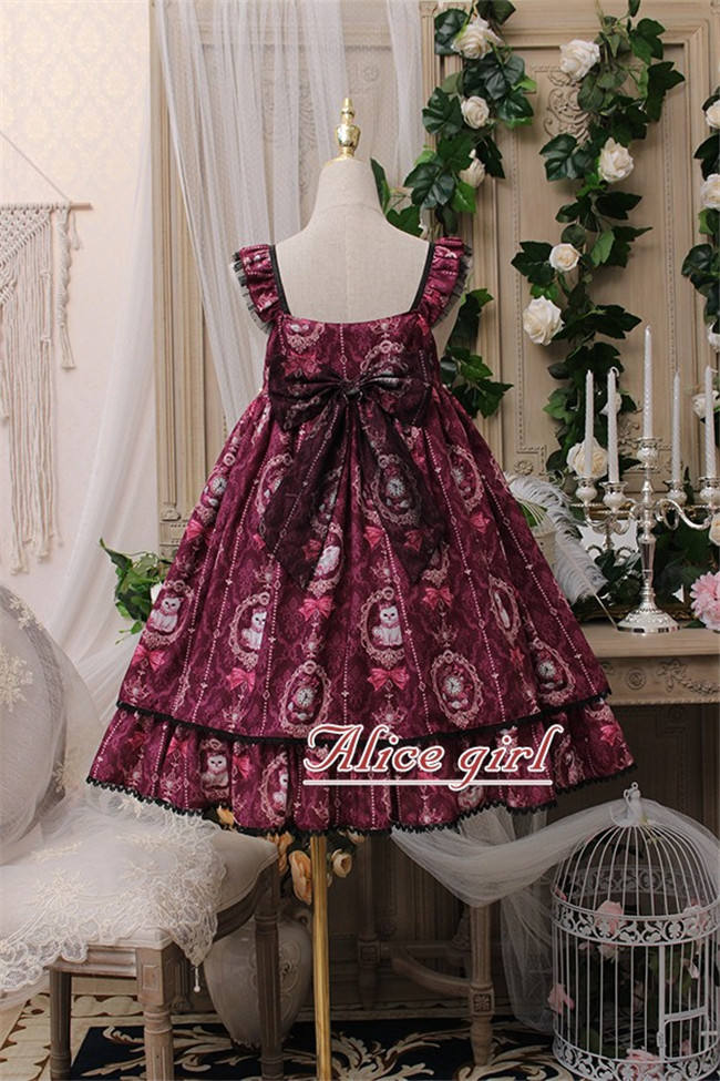 The Kittens In The Frame~ Sweet Lolita Printed JSK High Waist Pink Size S - In Stock