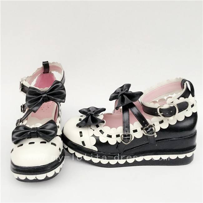 Sweet Red Whtie Lolita High Platform