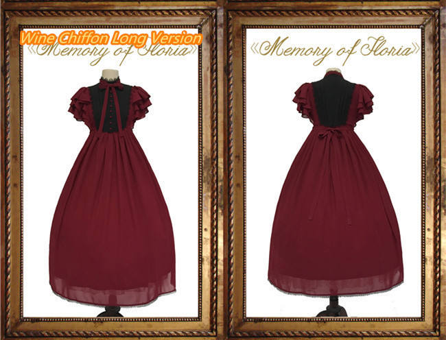 Memory of Floria~ Vintage Lolita OP Short/Long Version-Ready Made