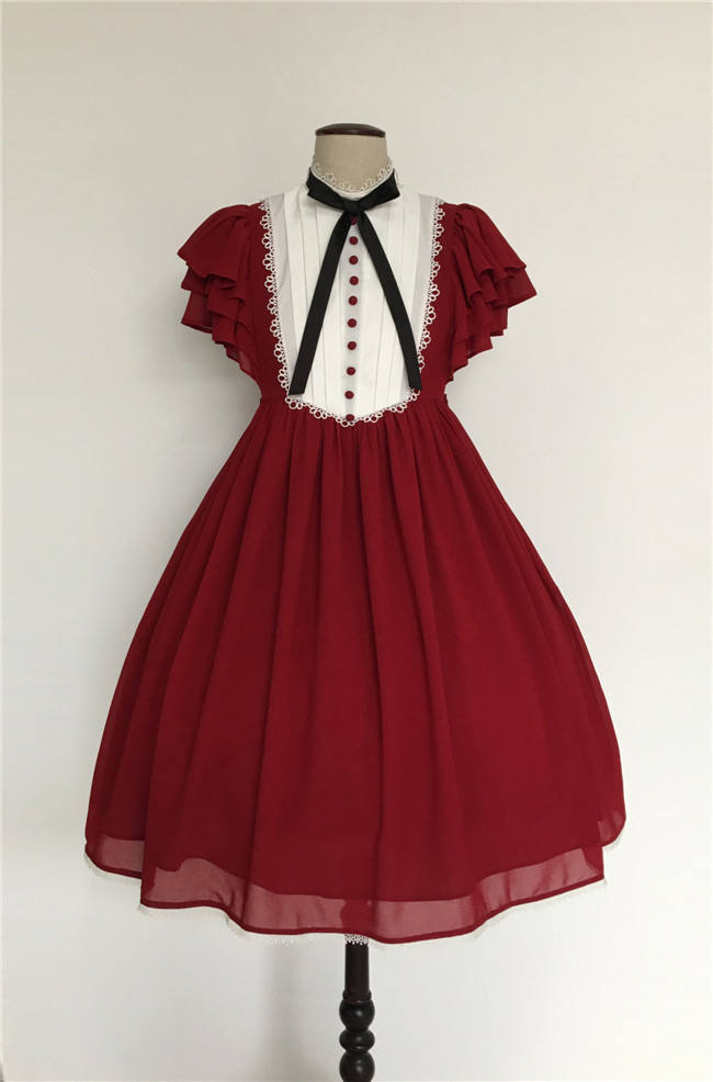 Memory of Floria~ Vintage Lolita OP Short/Long Version-Ready Made