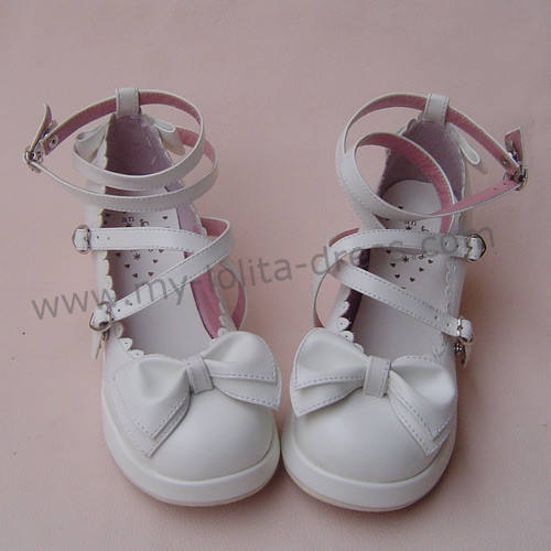 Coffee Bow Lolita Shoes