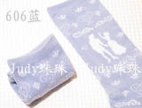 Short Blue Printed Socks with Princess Image