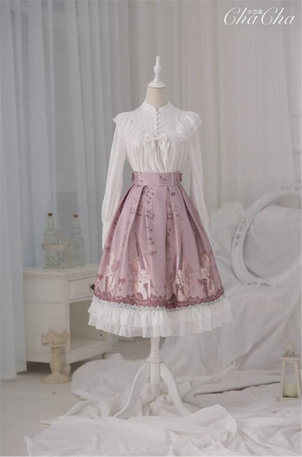 Chacha~Little Love Songs~ Violin Printed Skirt -Pre-order  Closed