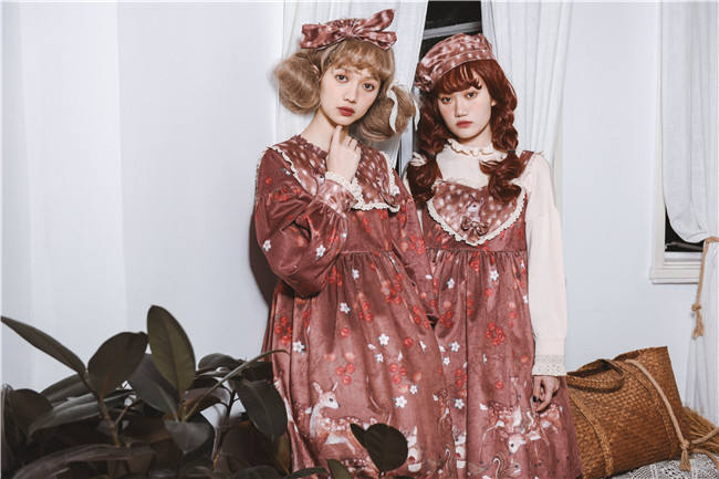 Berries Deer~ Sweet Lolita OP/JSK -Pre-order Closed
