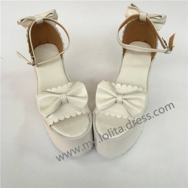 White Bows Lolita High Platform