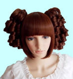 Dark Brown Charm Curly Bobo Lolita Hairpiece