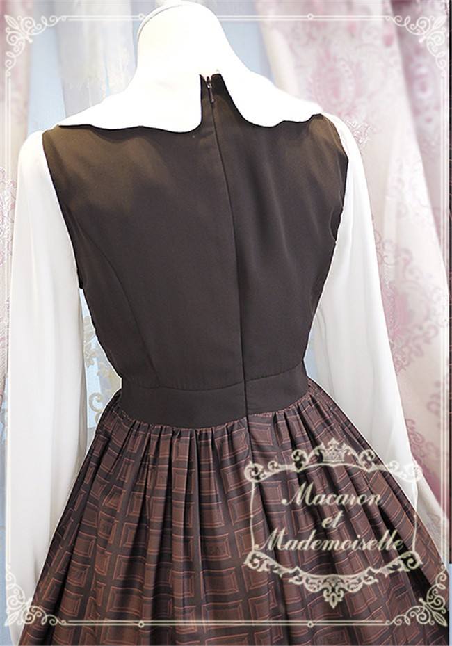 Chess Story -Macaron et Mademoiselle-Lolita Long Sleeves OP Dress