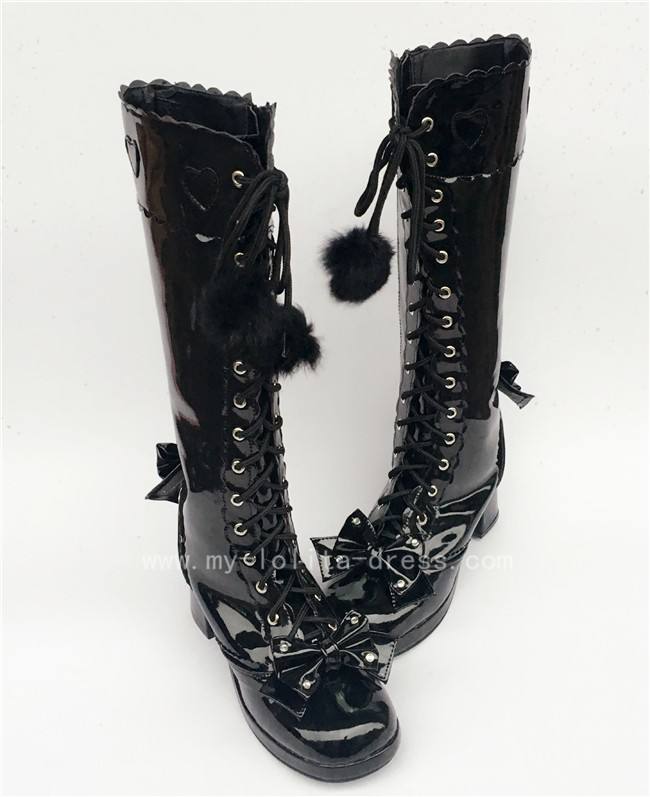 Sweet Pink Bows Lolita Boots