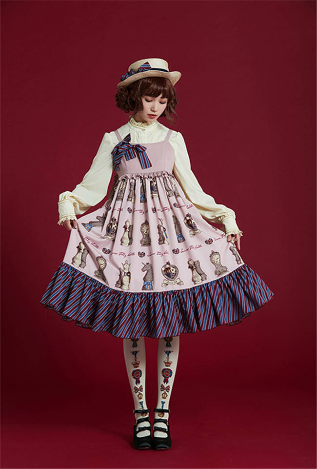Checkers~ Sweet Printed JSK Dress -out