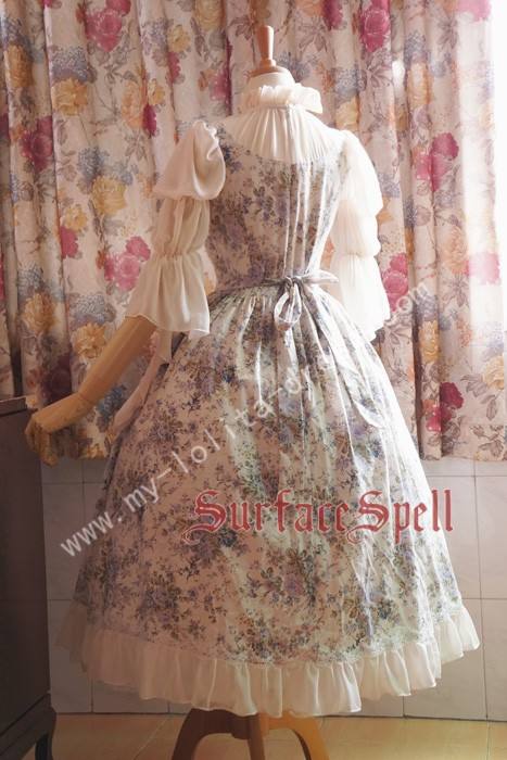 Surface Spell Gothic Middle Sleeves Dark Prints Lolita Dress