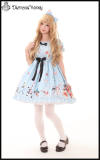 Fantasy Alice*Rabblt Clock~  Sweet Chiffon Lolita JSK/OP Dress -out