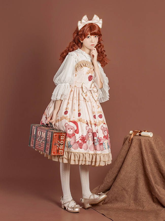 Gift Box Bear~ 2018 New Arrival Sweet Lolita Jumper