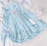 Diamond Honey ~Lily Story Lolita Jumper Light Blue L-in stock