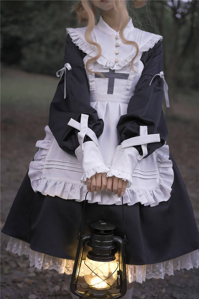Luna Planetarium ~Lighting Angel~ Long Sleeves Lolita OP -Ready Made