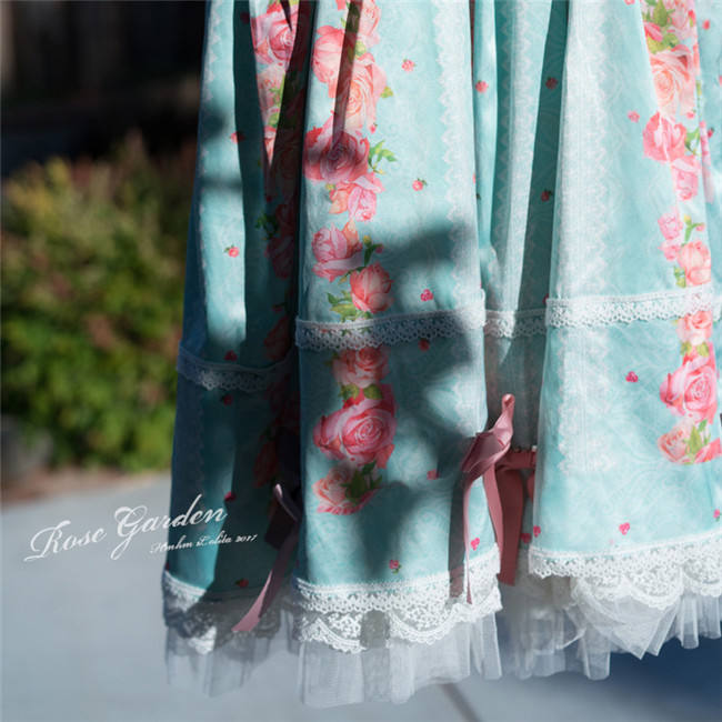 Rose Garden~ Sweet Lolita High Waist JSK Dress - Pre-order